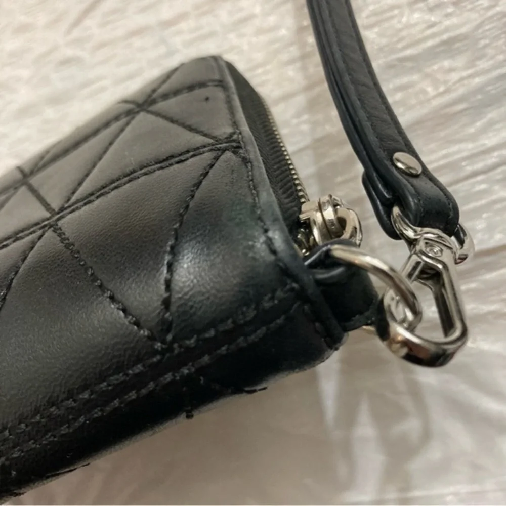 Michael Kors quilted zipper clutch bag